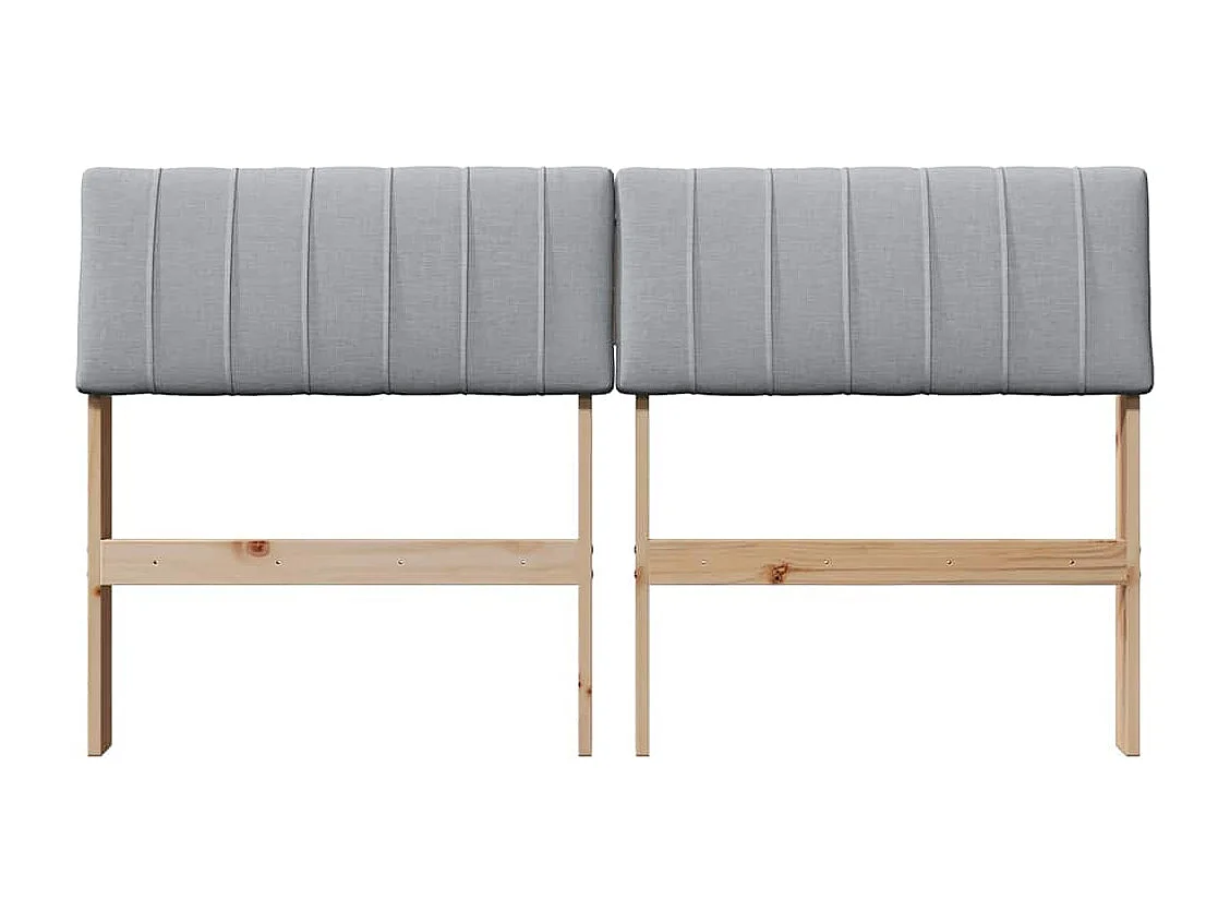Cabeceira estofada Cinzento-claro 135 cm
