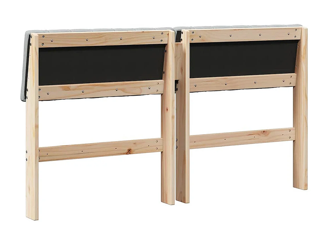 Cabeceira estofada Cinzento-claro 135 cm