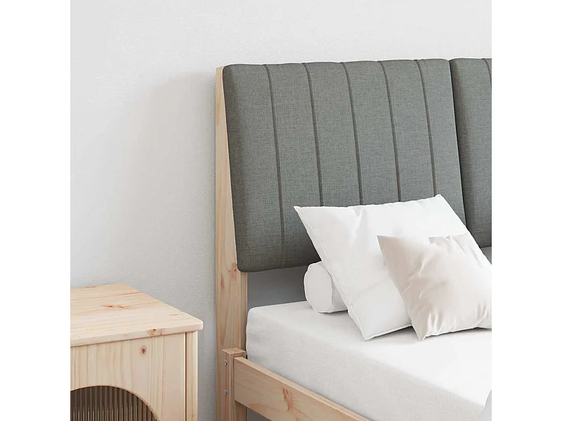Tête de lit capitonnée Gris foncé 120 cm Pin massif
