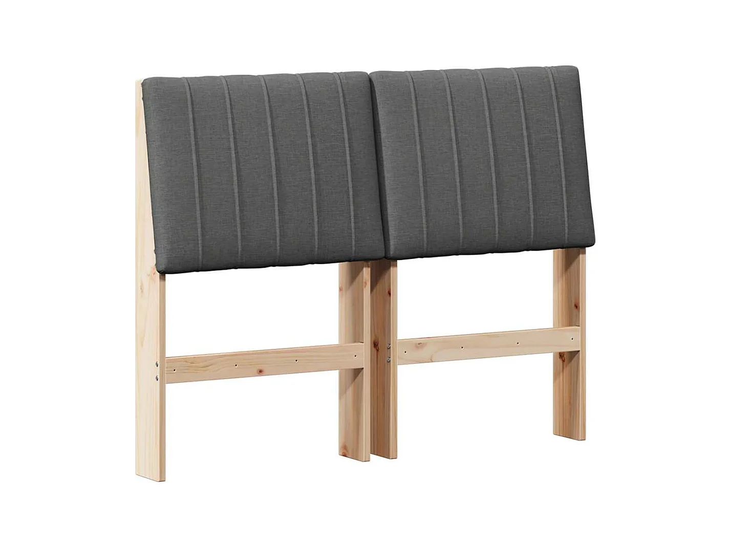 Tête de lit capitonnée Gris foncé 120 cm Pin massif