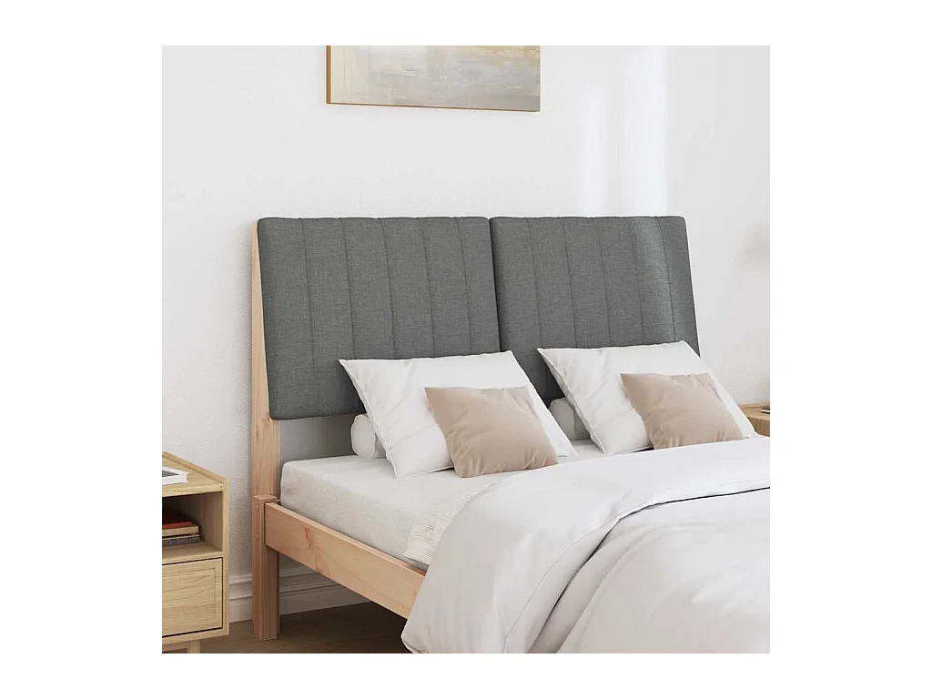 Tête de lit capitonnée Gris foncé 120 cm Pin massif