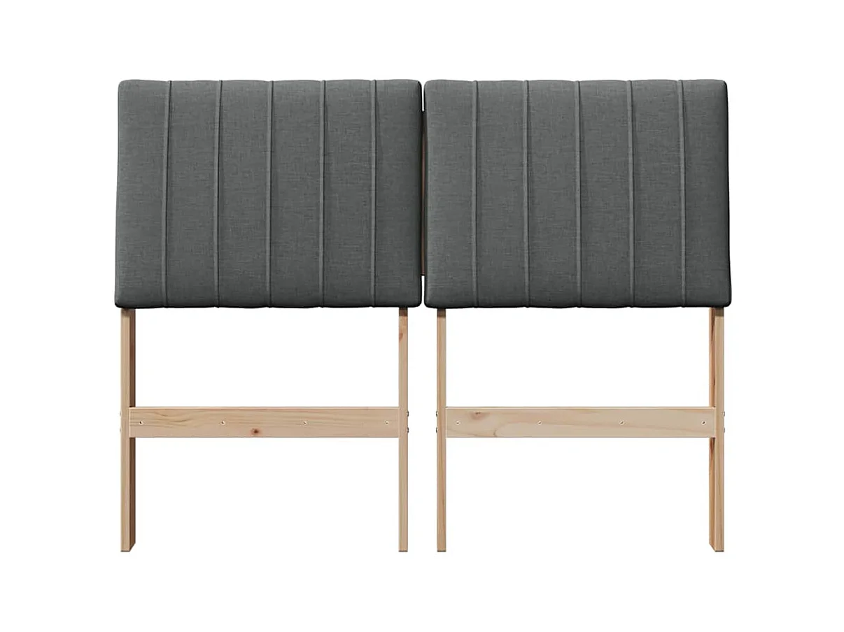Tête de lit capitonnée Gris foncé 120 cm Pin massif