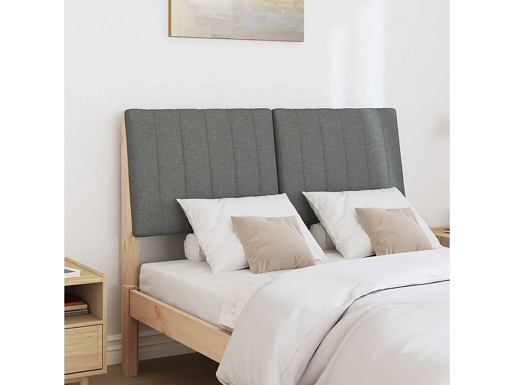 Cabeceira estofada Cinza Escuro 120 cm