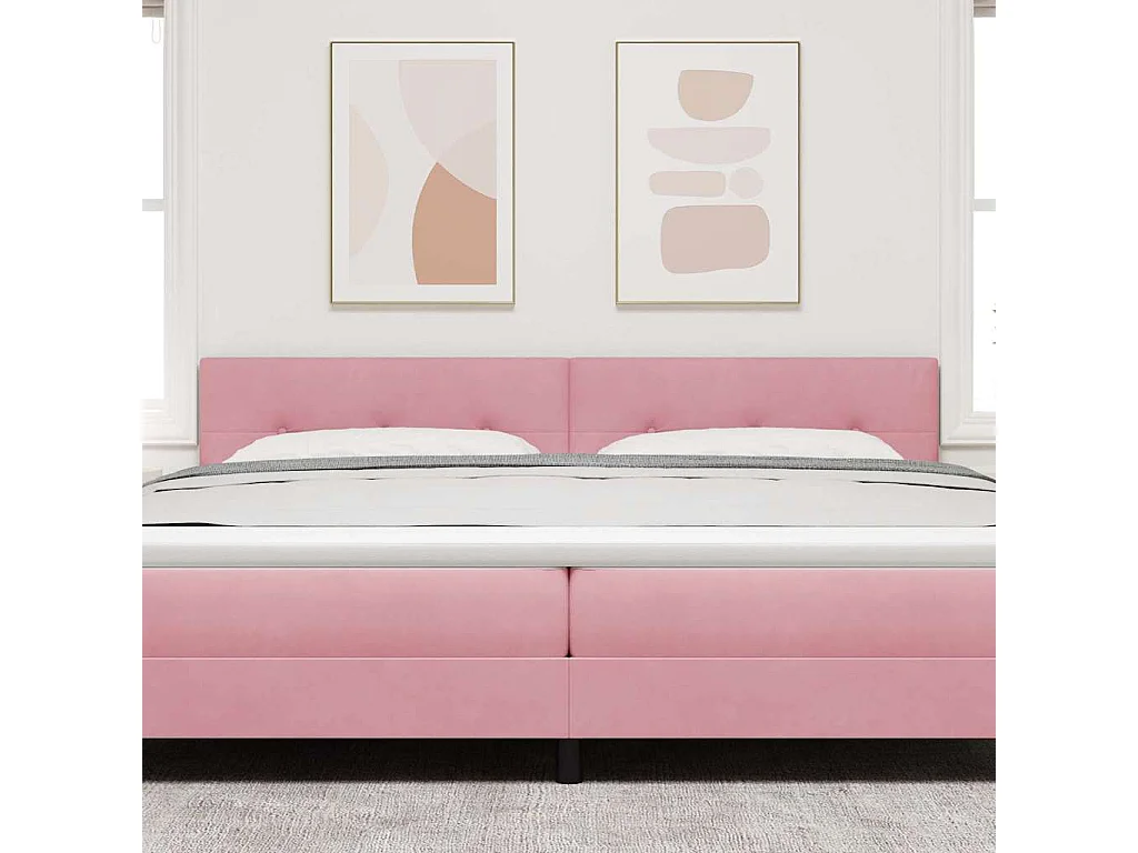 Tête de lit Montage mural avec tête de lit Rose 200 cm Velours