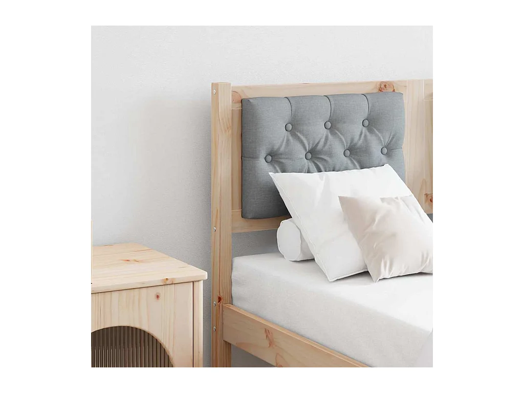 Cabecero Otro Marrón y gris claro 120 cm Madera maciza de pino