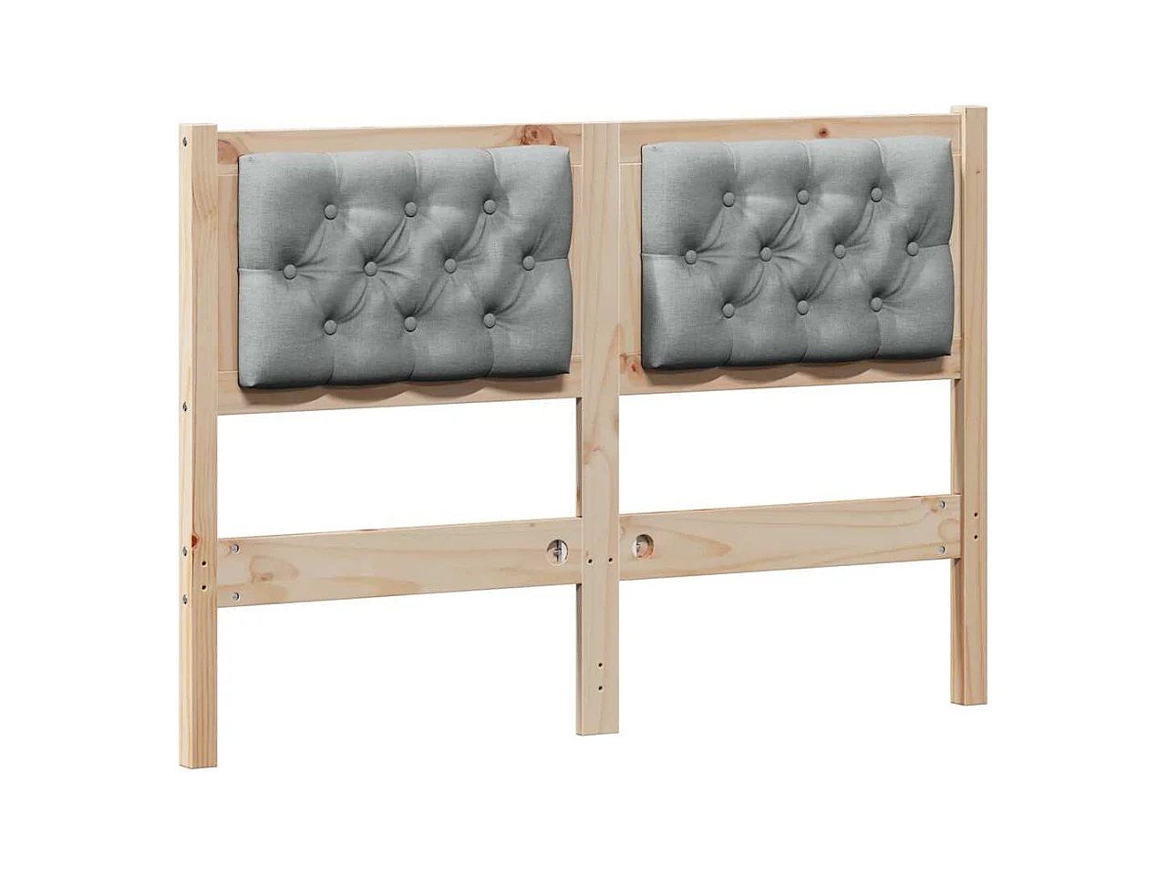 Cabecero Otro Marrón y gris claro 120 cm Madera maciza de pino