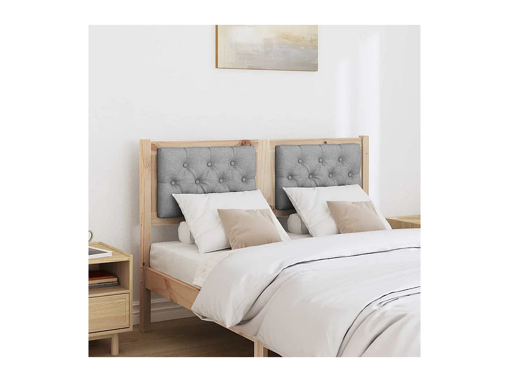 Cabecero Otro Marrón y gris claro 120 cm Madera maciza de pino