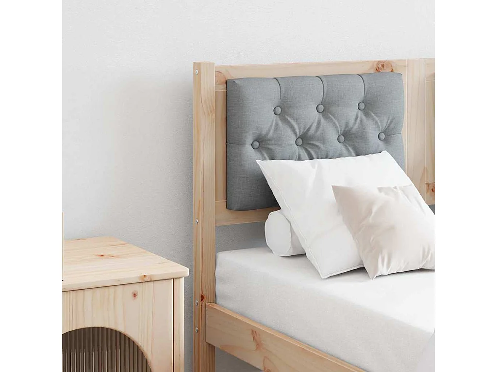 Cabecero Otro Marrón y gris claro 120 cm Madera maciza de pino