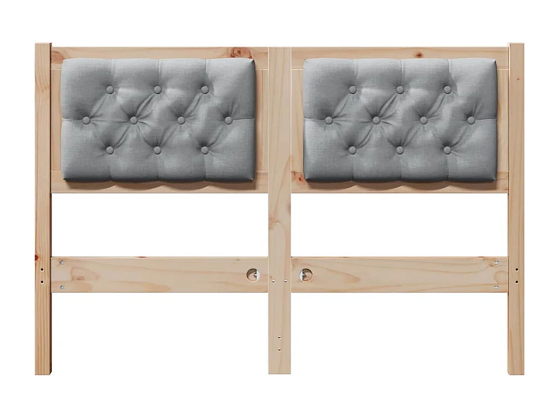 Cabecero Otro Marrón y gris claro 120 cm Madera maciza de pino