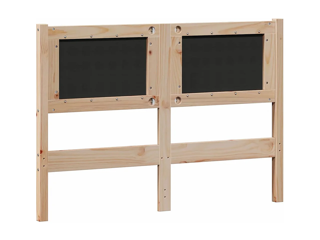 Cabecero Otro Marrón y gris claro 120 cm Madera maciza de pino