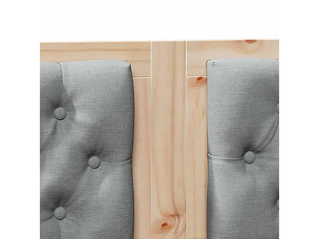 Cabecero Otro Marrón y gris claro 120 cm Madera maciza de pino