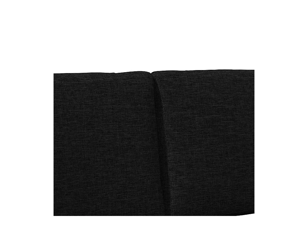 Tête de lit capitonnée Noir 120 cm Pin massif