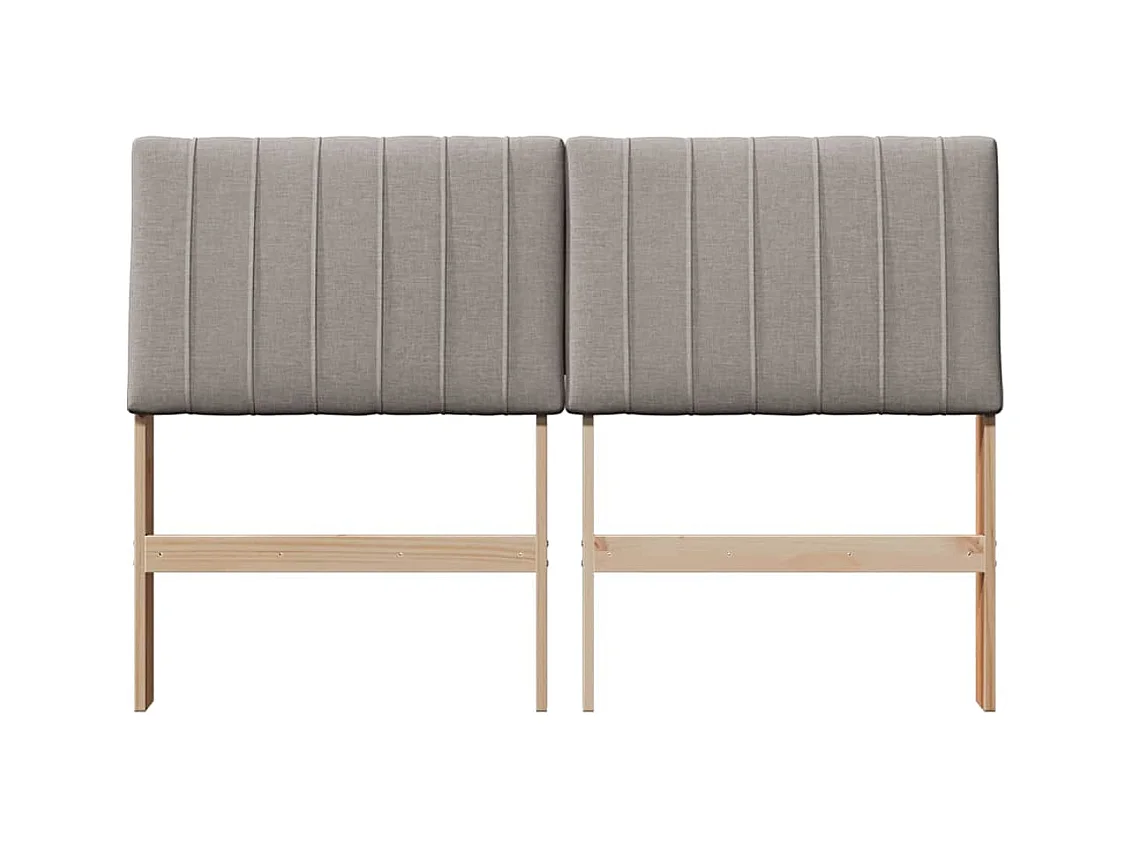 Cabeceira estofada Cinzento-acastanhado 135 cm