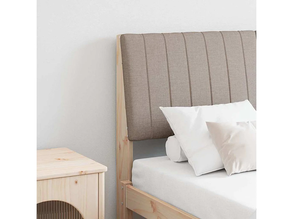 Cabeceira estofada Cinzento-acastanhado 135 cm