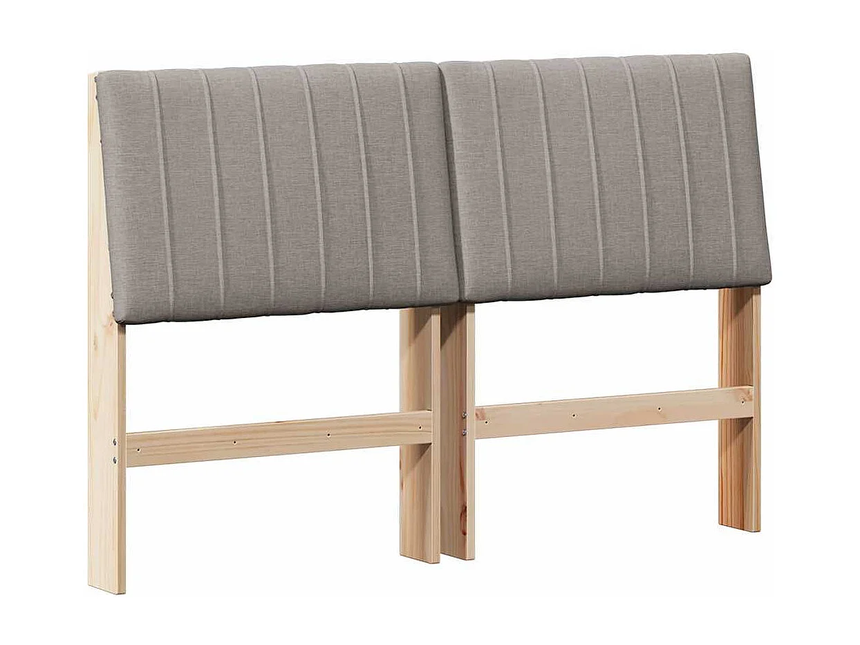 Cabeceira estofada Cinzento-acastanhado 135 cm