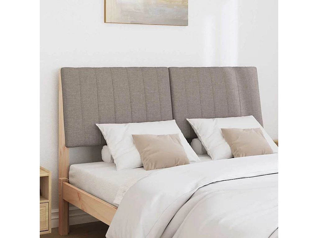 Cabeceira estofada Cinzento-acastanhado 135 cm