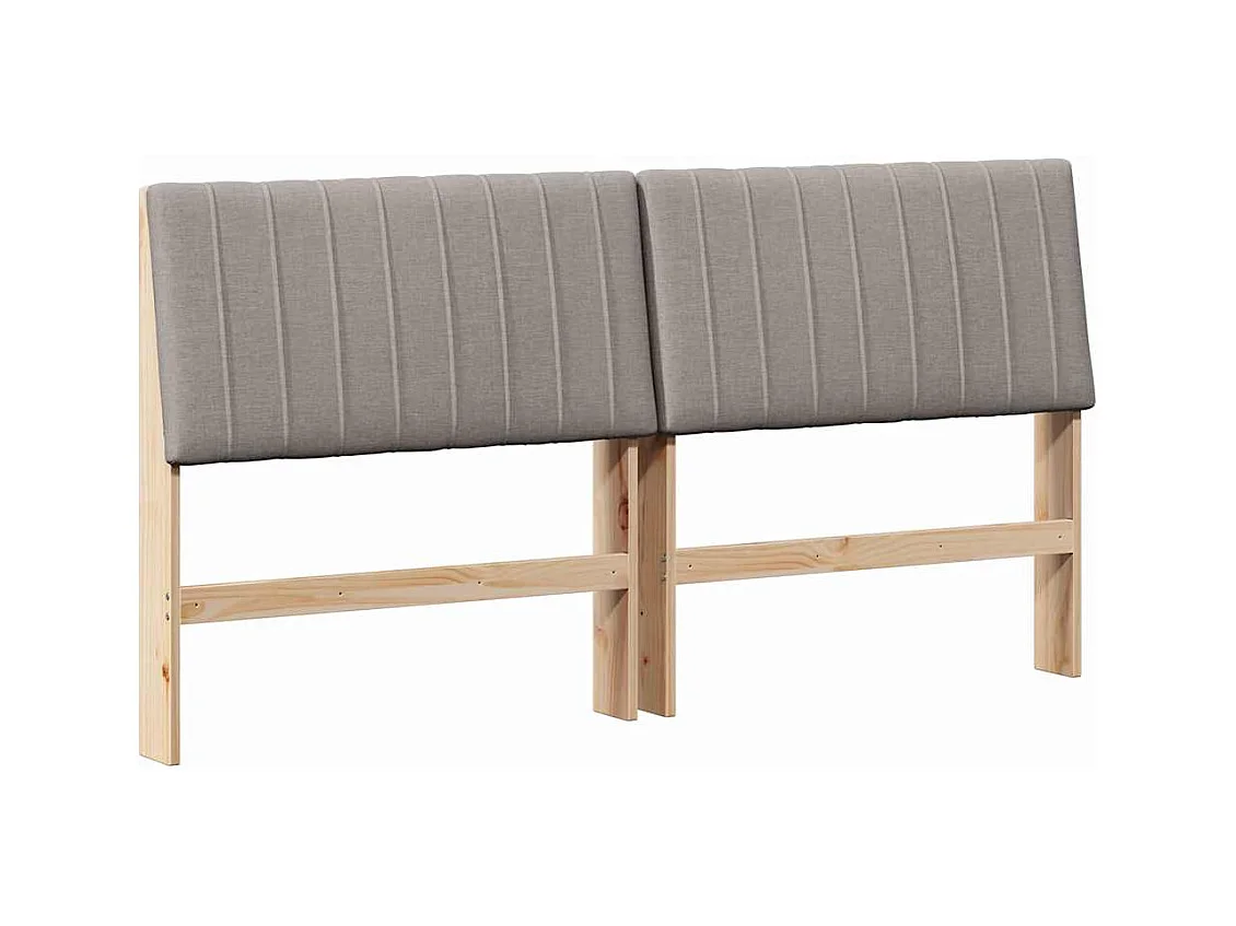 Cabecero tapizado Taupé 180 cm Madera de pino macizo