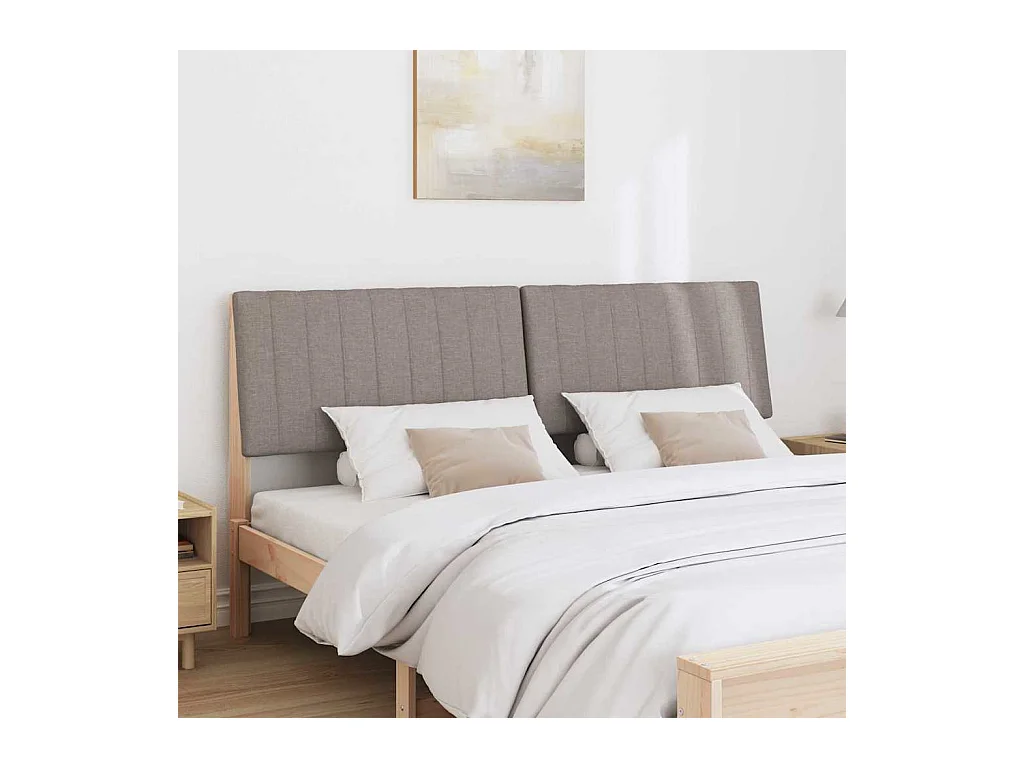 Cabecero tapizado Taupé 180 cm Madera de pino macizo