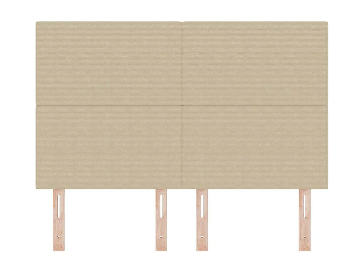 LED Hoofdbord met LED -striplichten Grijs groen 160 cm Stof