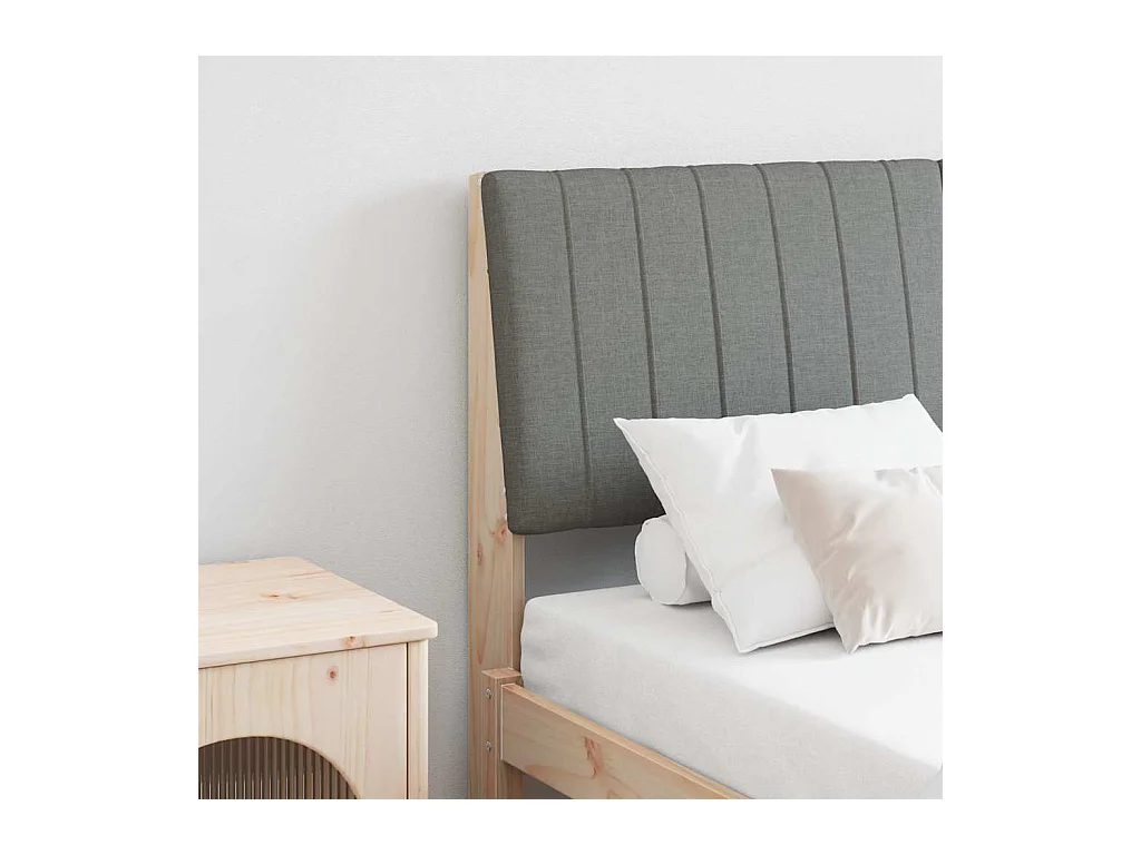 Cabeceira estofada Cinza Escuro 140 cm