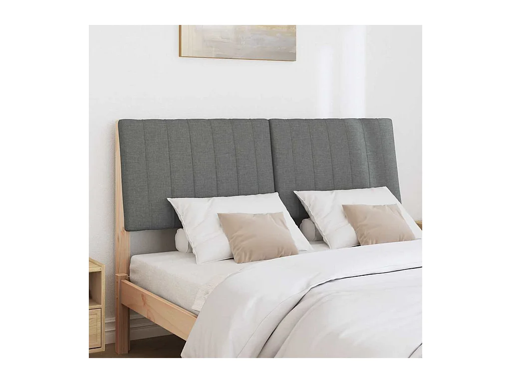 Cabeceira estofada Cinza Escuro 140 cm