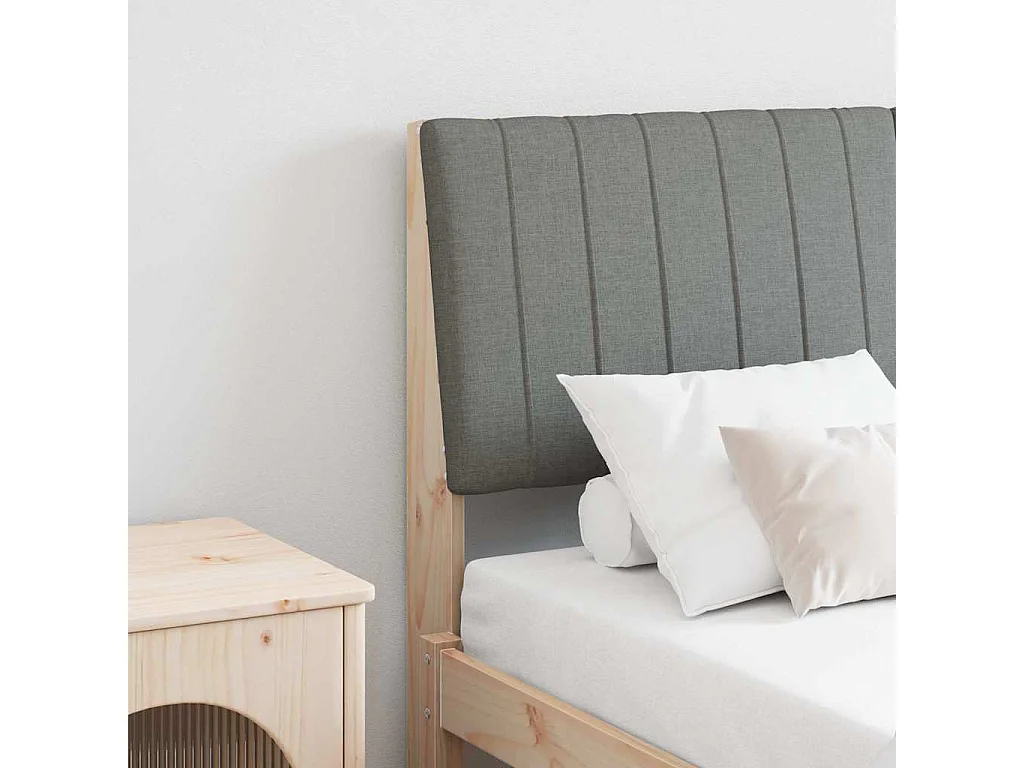 Cabeceira estofada Cinza Escuro 140 cm