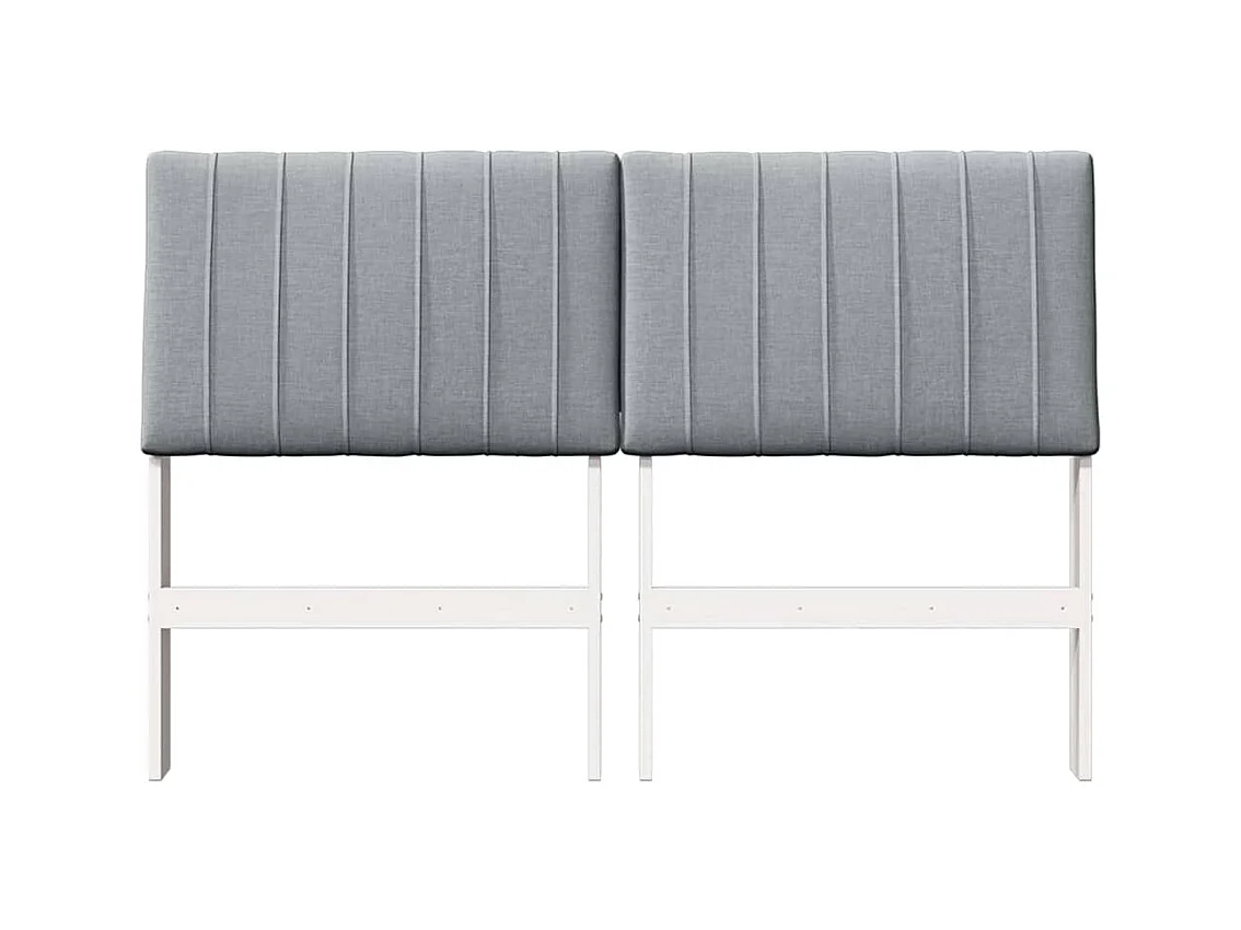 Cabecero tapizado Gris Claro 135 cm Madera de pino macizo