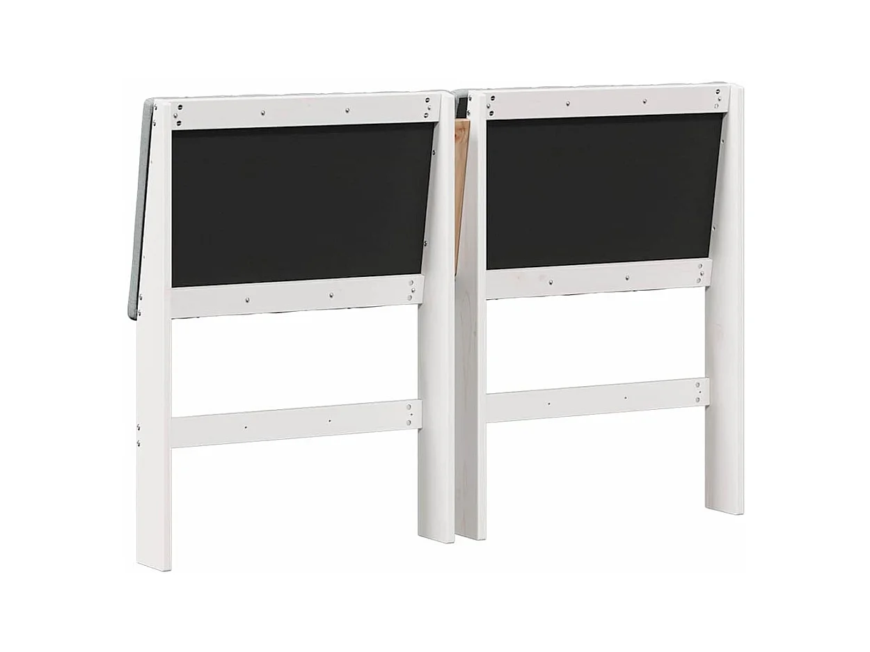 Cabecero tapizado Gris Claro 135 cm Madera de pino macizo