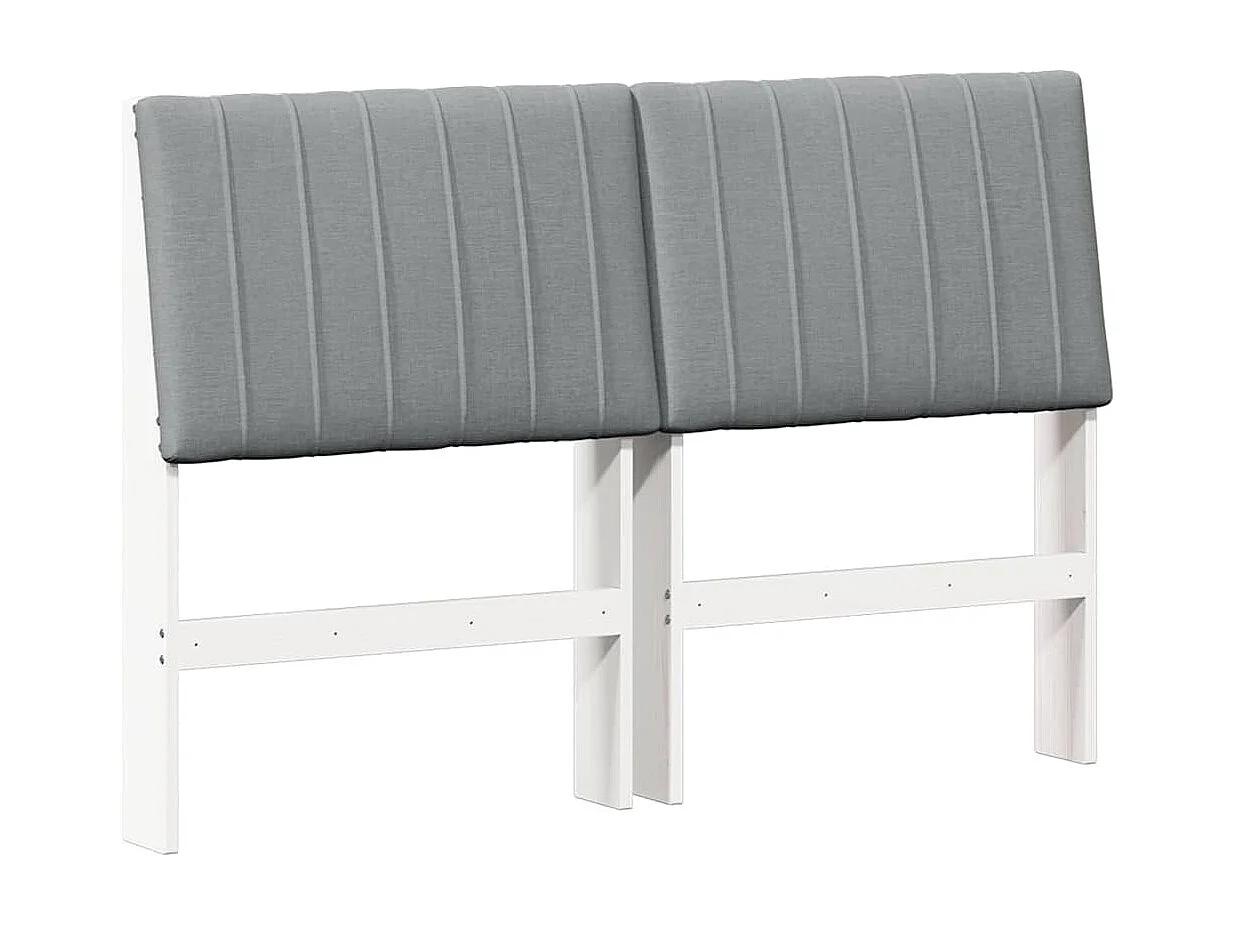 Cabeceira estofada Cinzento-claro 135 cm
