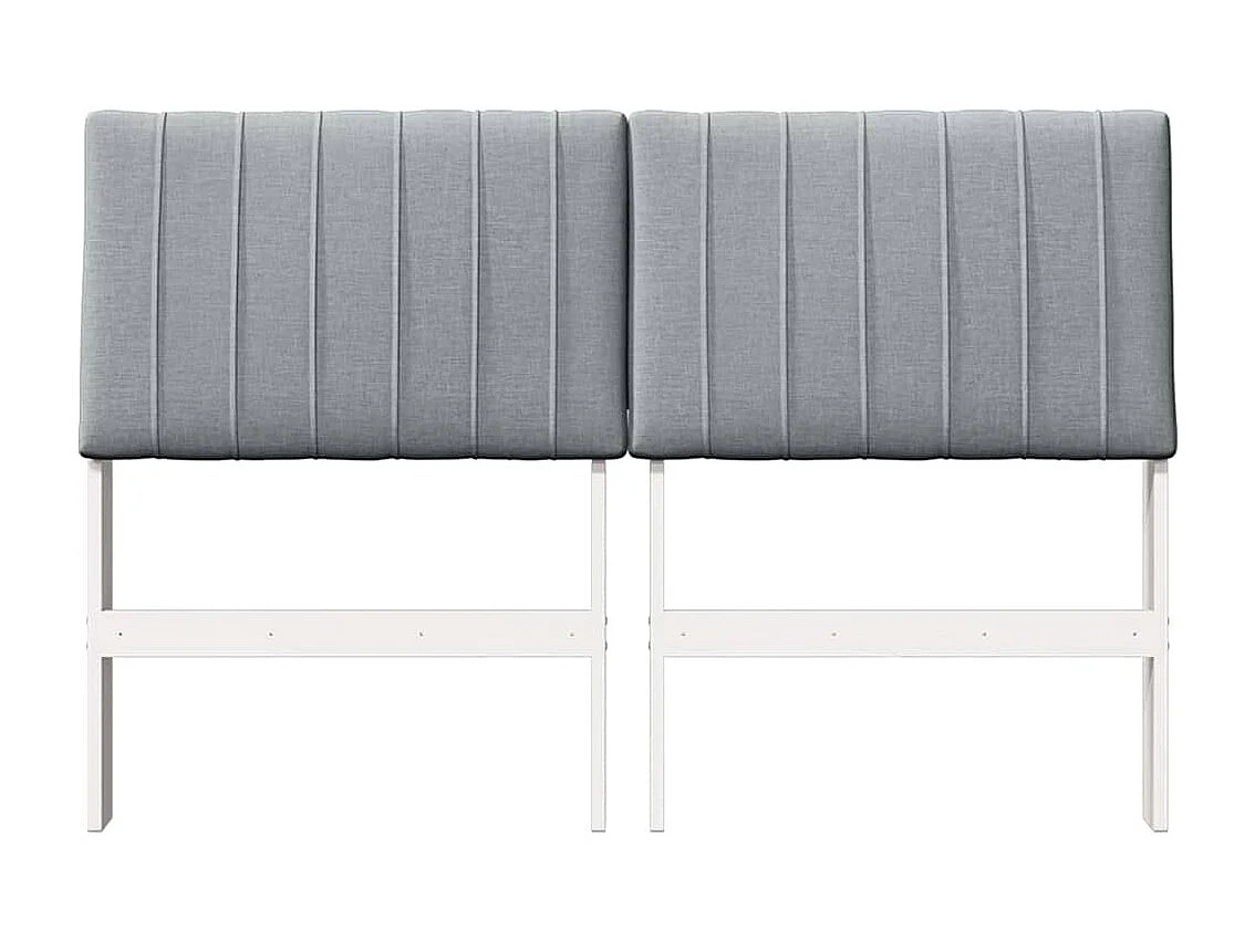 Cabeceira estofada Cinzento-claro 135 cm