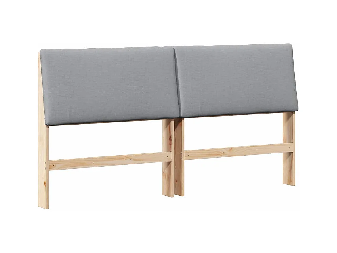 Cabeceira estofada Cinzento-claro 200 cm