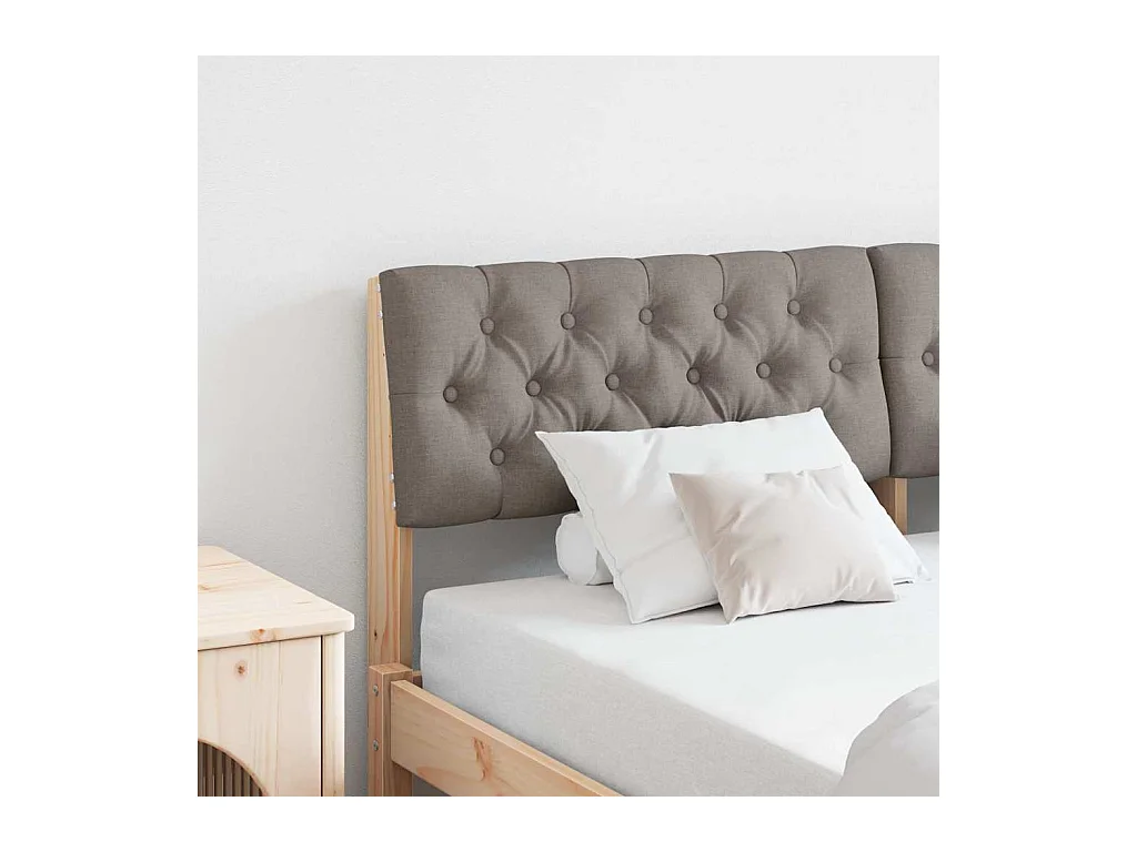 Cabeceira estofada Cinzento-acastanhado 150 cm