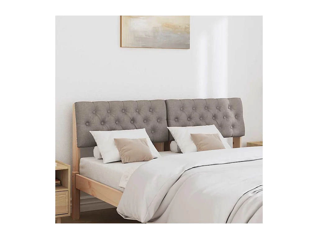 Cabeceira estofada Cinzento-acastanhado 150 cm