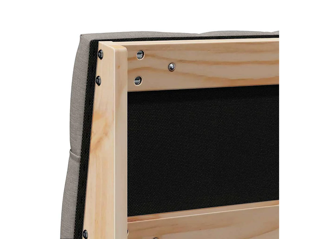 Tête de lit capitonnée Taupe 150 cm Pin massif