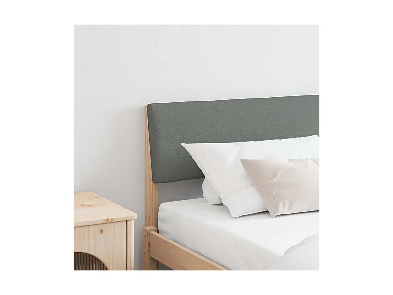 Cabecero tapizado Gris oscuro 200 cm Madera de pino macizo
