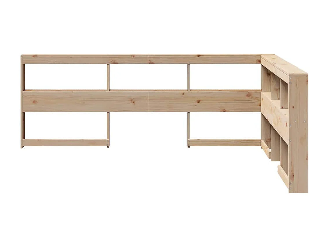 Boekenkast Hoofdeinde L-vormig 150 cm massief grenenhout