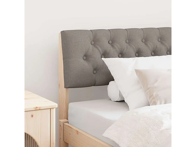 Cabecero tapizado Taupé 100 cm Madera de pino macizo