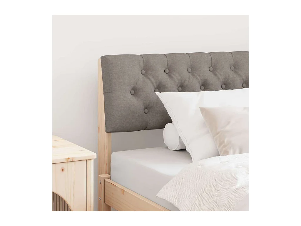 Cabecero tapizado Taupé 100 cm Madera de pino macizo