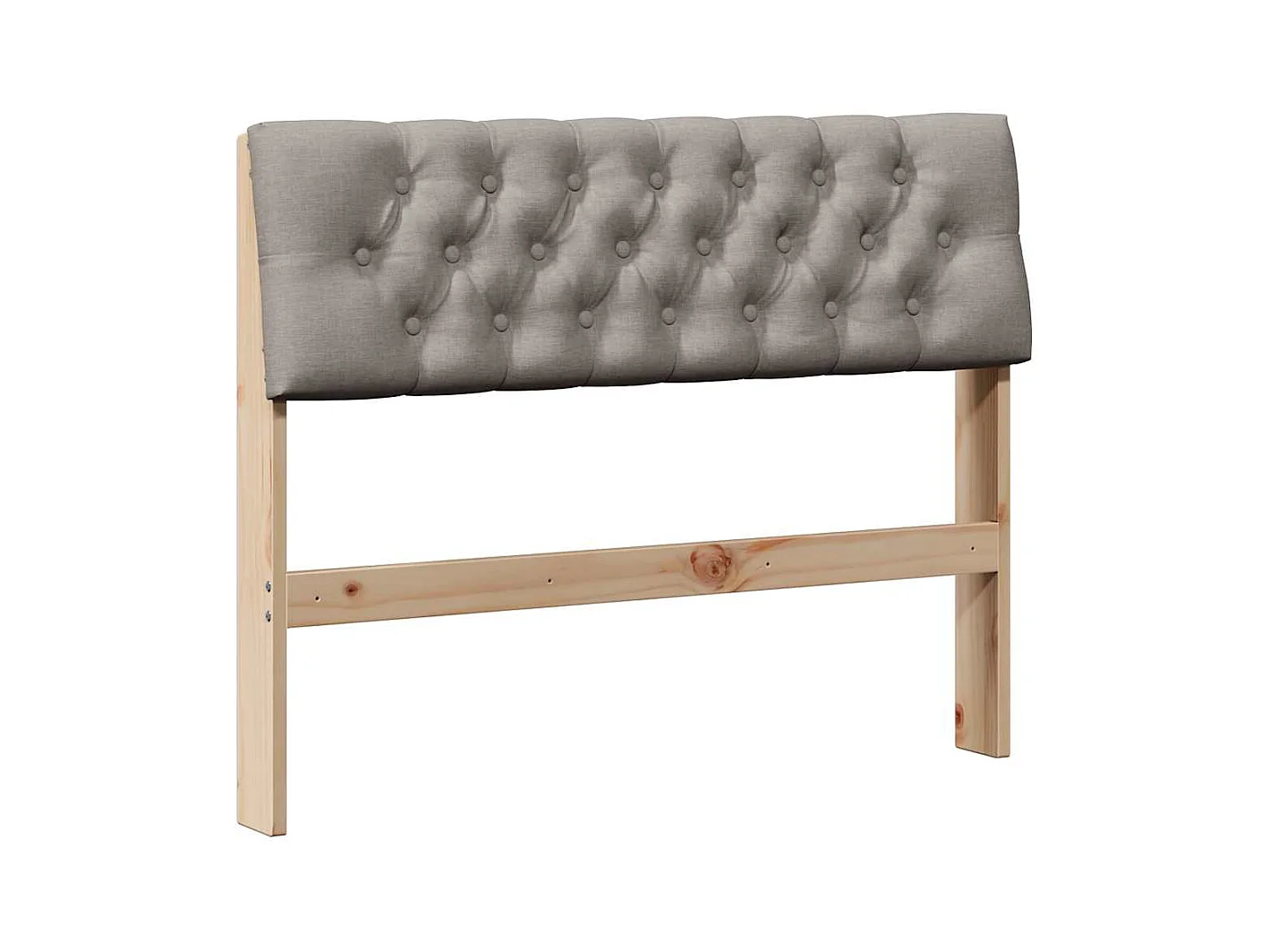 Cabecero tapizado Taupé 100 cm Madera de pino macizo