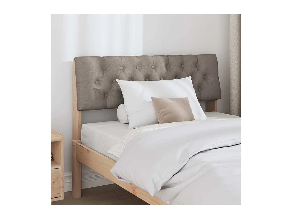 Cabecero tapizado Taupé 100 cm Madera de pino macizo