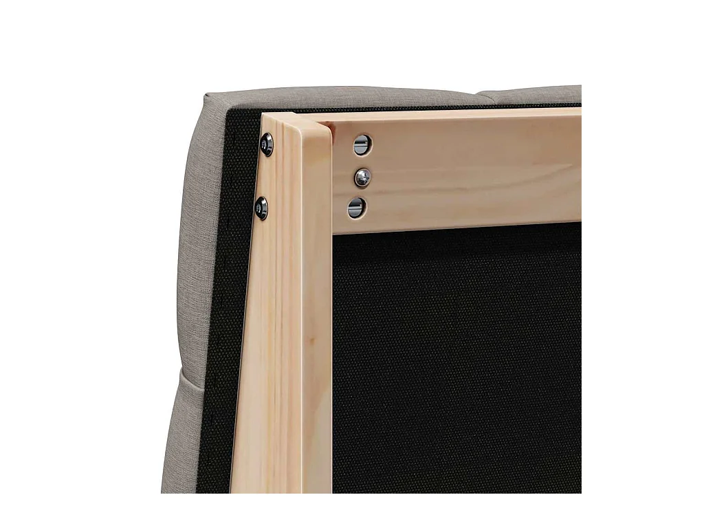 Cabecero tapizado Taupé 100 cm Madera de pino macizo