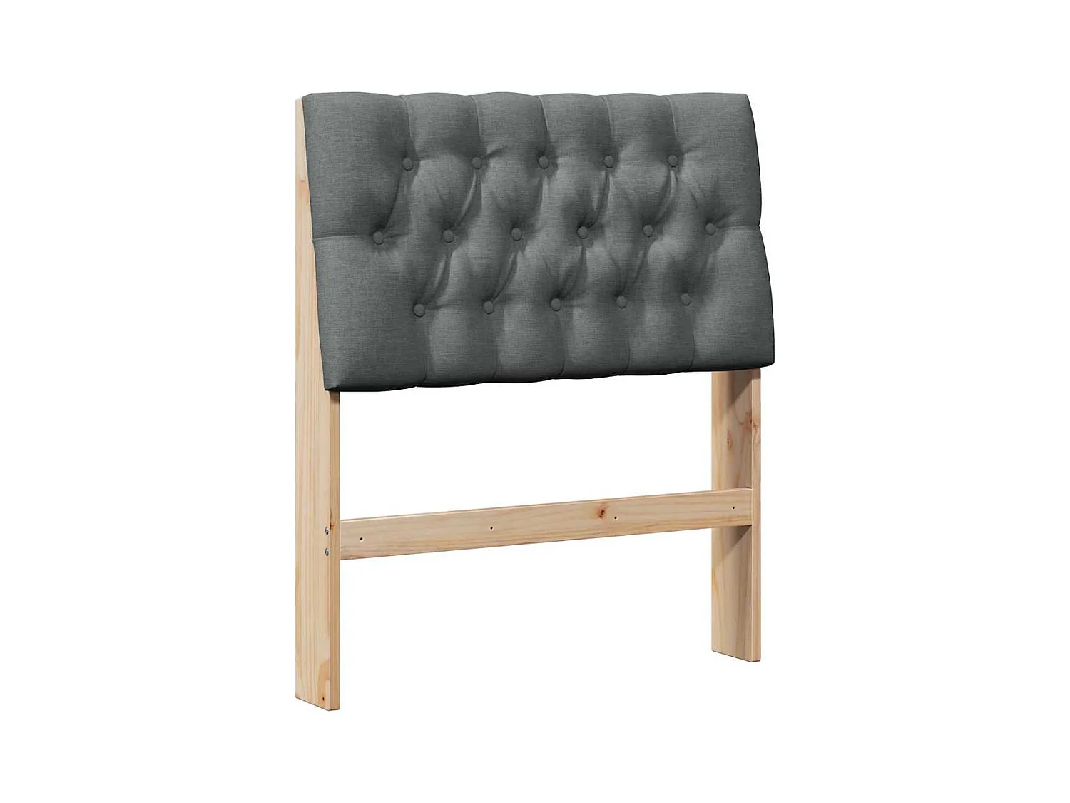 Cabecero tapizado Gris oscuro 80 cm Madera de pino macizo