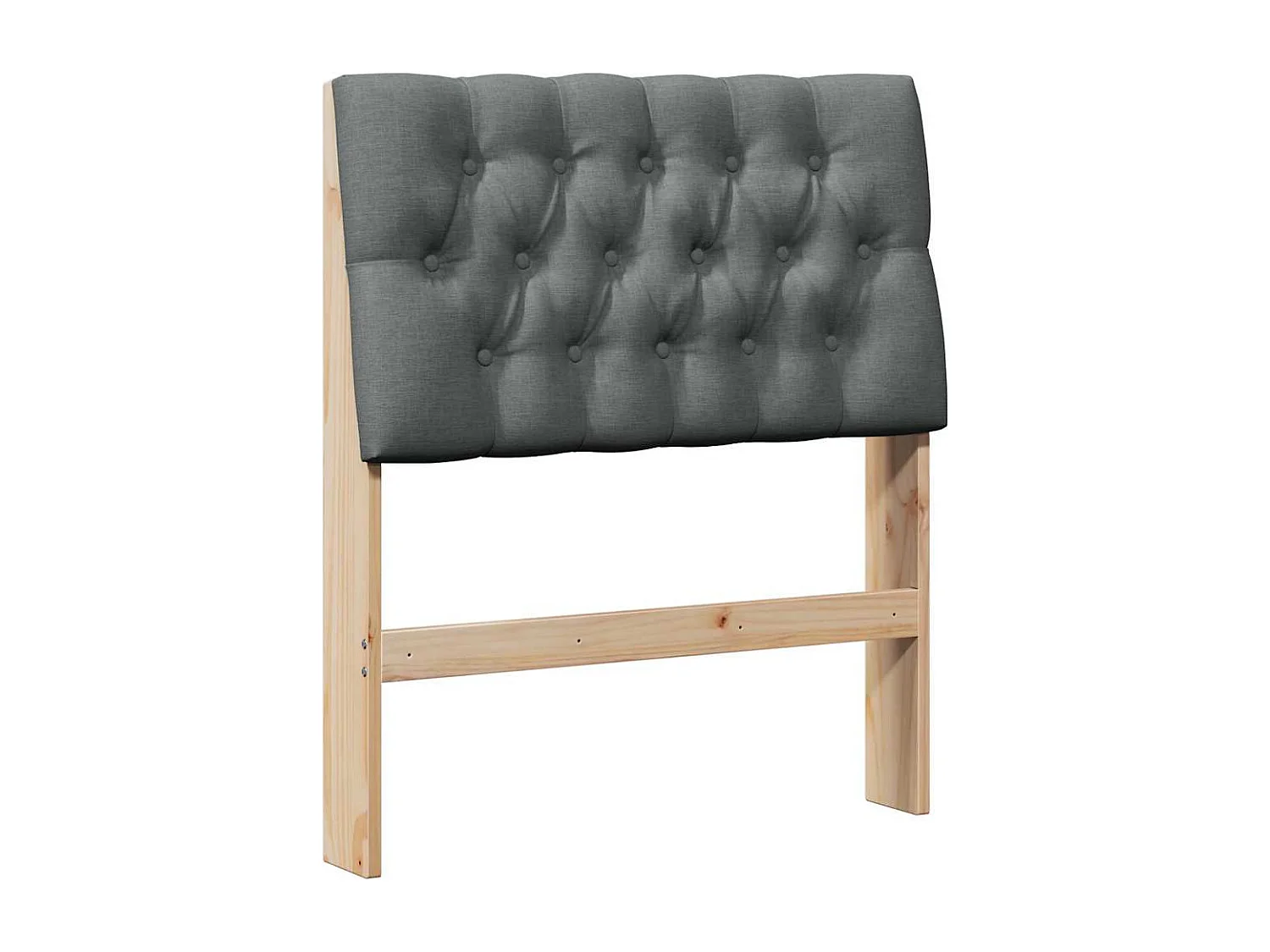 Tête de lit capitonnée Gris foncé 80 cm Pin massif