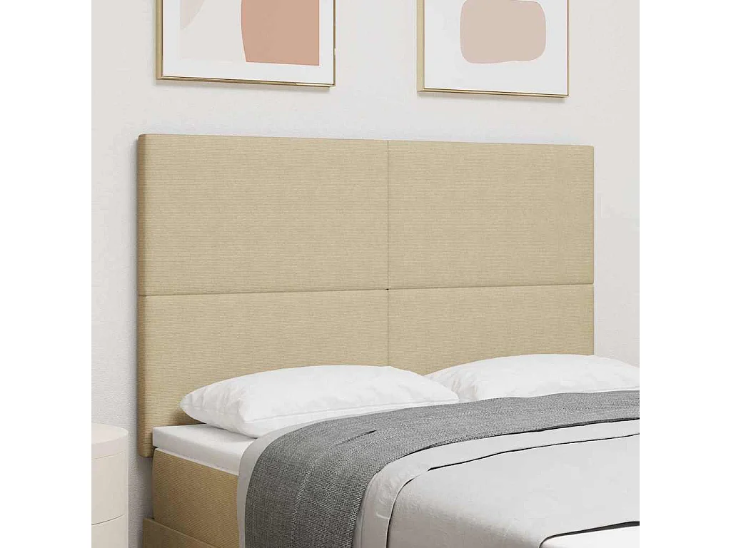 Tête de lit Vert gris clair 160 cm Tissu côtelé