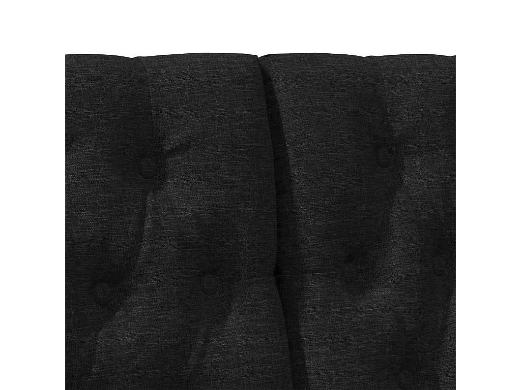 Tête de lit capitonnée Noir 150 cm Pin massif