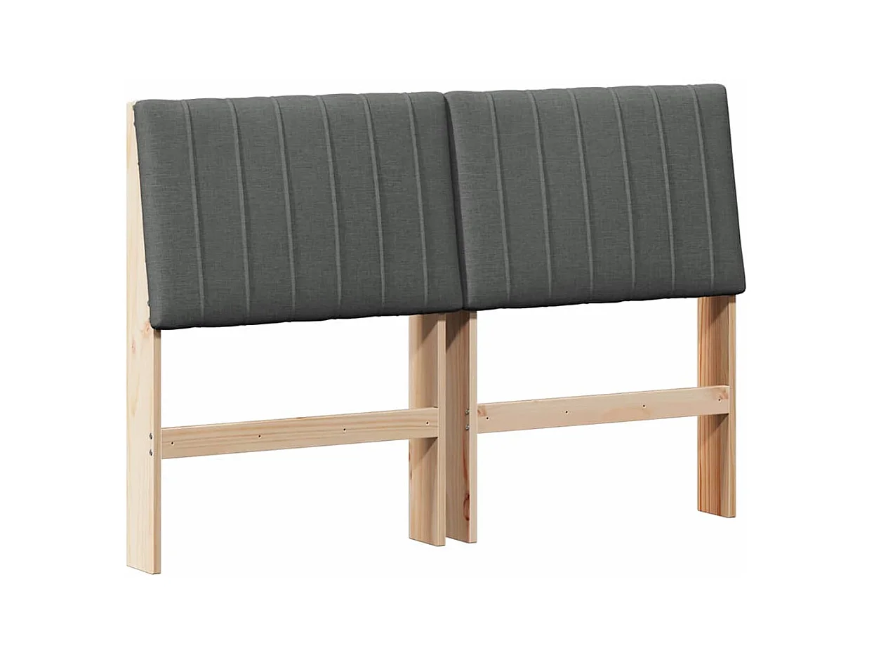Cabeceira estofada Cinza Escuro 135 cm