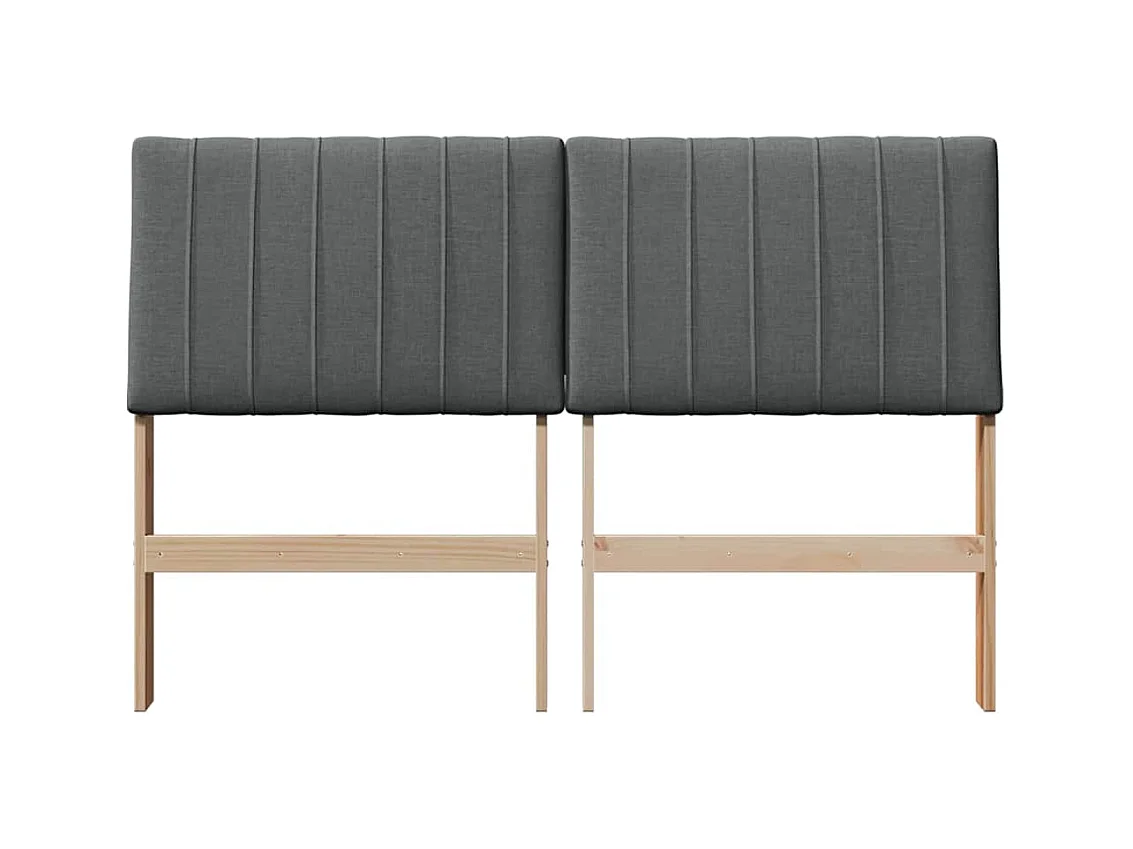 Cabeceira estofada Cinza Escuro 135 cm