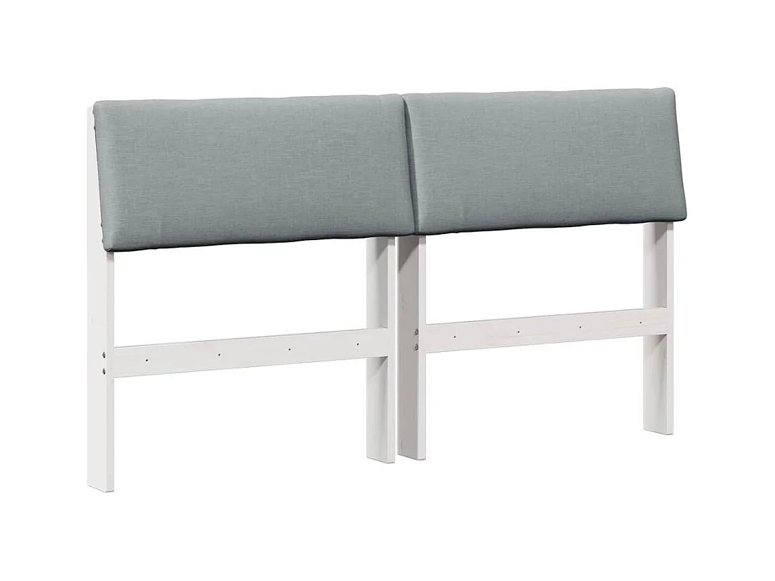 Cabeceira estofada Cinzento-claro 140 cm