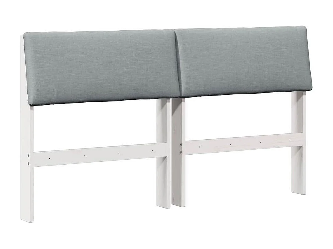 Cabeceira estofada Cinzento-claro 140 cm