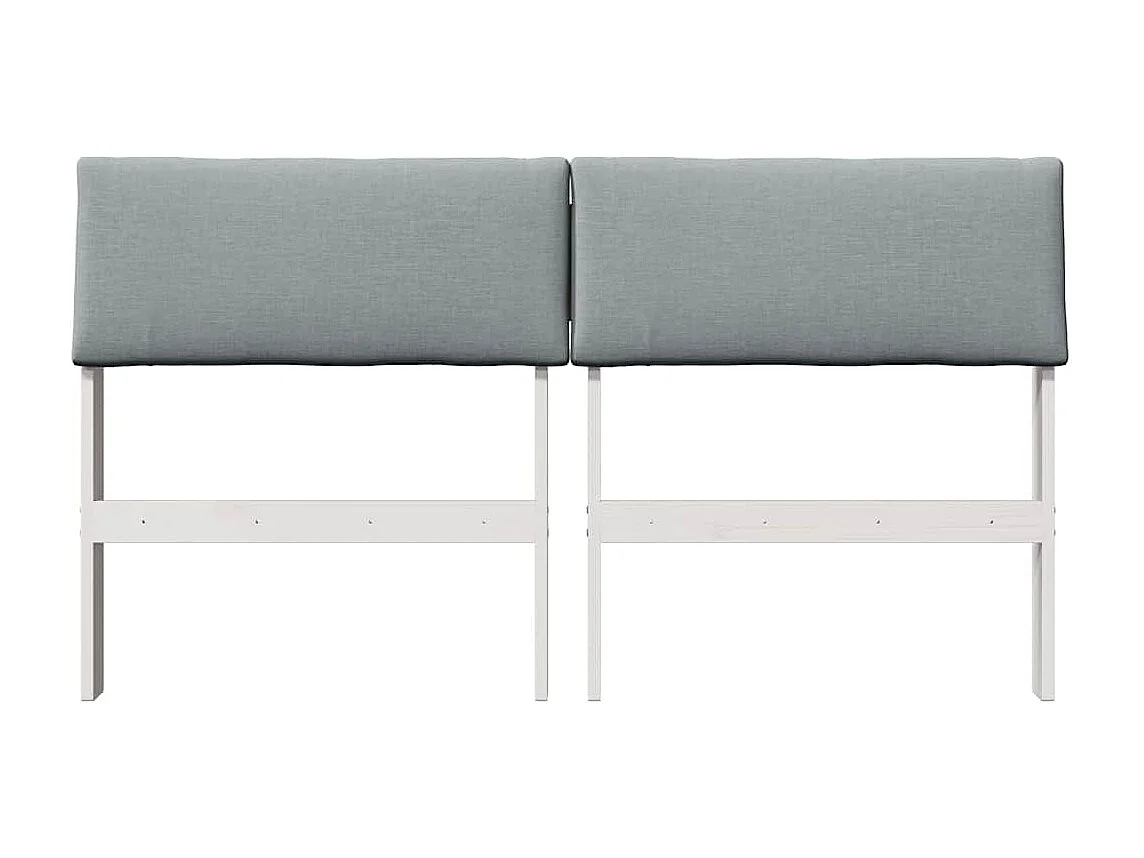 Cabeceira estofada Cinzento-claro 140 cm